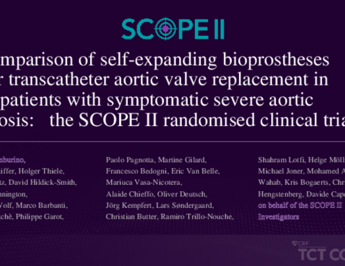 Comparison of self-expanding bioprostheses for transcatheter aortic valve replacement in patients with symptomatic severe aortic stenosis: the SCOPE II randomised clinical trial